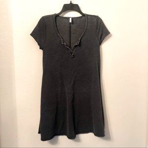Z Supply Distressed Mini Dress Size M Medium Gray Style # ZD155084